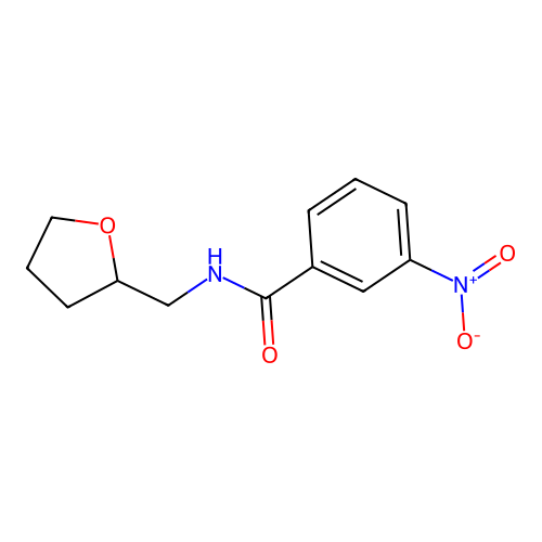 3-nitro-N-(tetrahydrofuran-2-ylmethyl)benzamide structure