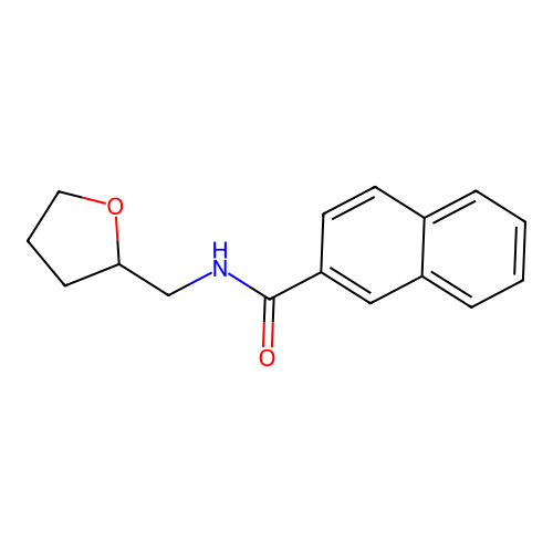 N-(oxolan-2-ylmethyl)naphthalene-2-carboxamide structure