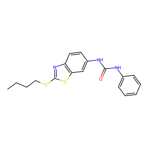 1-[2-(Butylsulfanyl)-1,3-benzothiazol-6-yl]-3-phenylurea structure