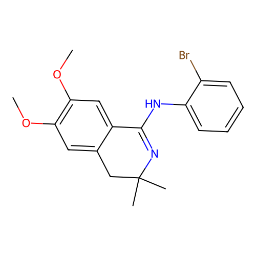 N-(2-bromophenyl)-6,7-dimethoxy-3,3-dimethyl-4H-isoquinolin-1-amine structure