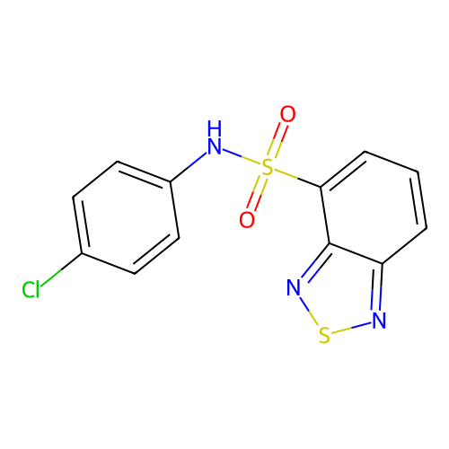 N-(4-chlorophenyl)-2,1,3-benzothiadiazole-4-sulfonamide structure