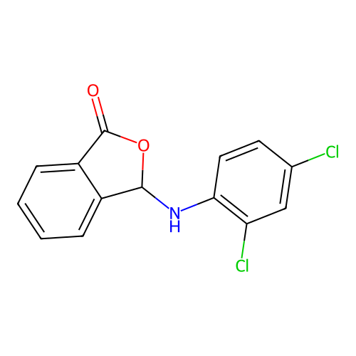 3-[(2,4-dichlorophenyl)amino]-2-benzofuran-1(3H)-one structure