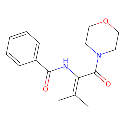 N-[3-methyl-1-(morpholin-4-yl)-1-oxobut-2-en-2-yl]benzamide structure