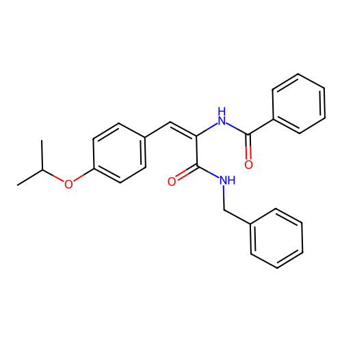 (E)-N-(3-(benzylamino)-1-(4-isopropoxyphenyl)-3-oxoprop-1-en-2-yl)benzamide structure
