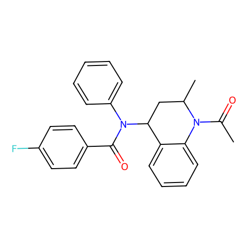 N-(1-acetyl-2-methyl-1,2,3,4-tetrahydroquinolin-4-yl)-4-fluoro-N-phenylbenzamide structure