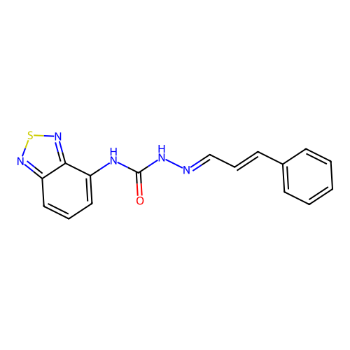 1-(2,1,3-benzothiadiazol-4-yl)-3-[(E)-[(E)-3-phenylprop-2-enylidene]amino]urea structure