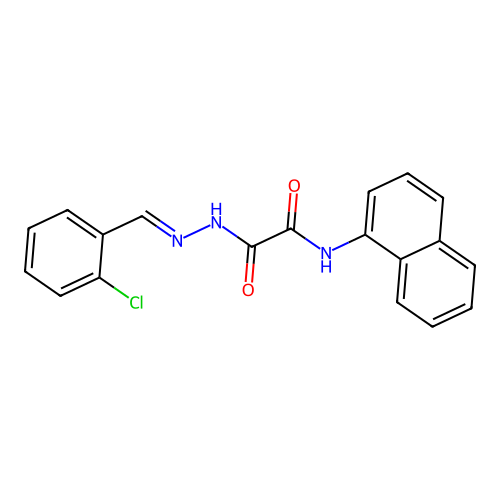 N'-[(2-chlorophenyl)methylideneamino]-N-naphthalen-1-yloxamide structure