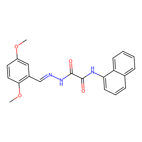 2-(2-(2,5-Dimethoxybenzylidene)hydrazino)-N-(1-naphthyl)-2-oxoacetamide structure