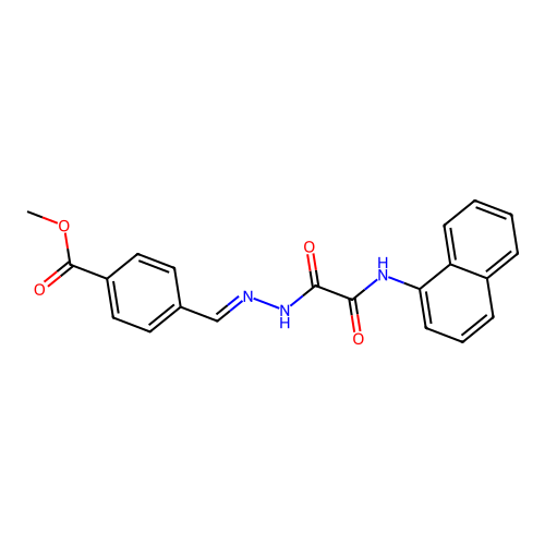 Methyl 4-(2-((1-naphthylamino)(oxo)acetyl)carbohydrazonoyl)benzoate structure