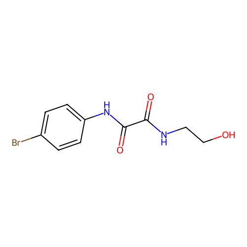 N-(4-bromophenyl)-N'-(2-hydroxyethyl)ethanediamide structure
