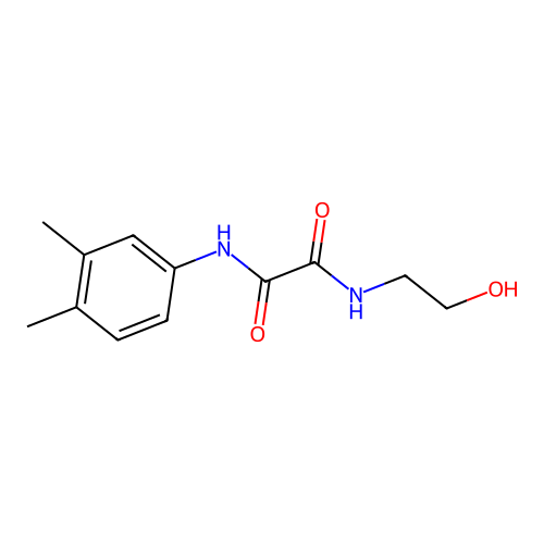 N-(3,4-dimethylphenyl)-N'-(2-hydroxyethyl)ethanediamide structure