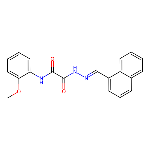 N-(2-Methoxyphenyl)-2-(2-(1-naphthylmethylene)hydrazino)-2-oxoacetamide structure