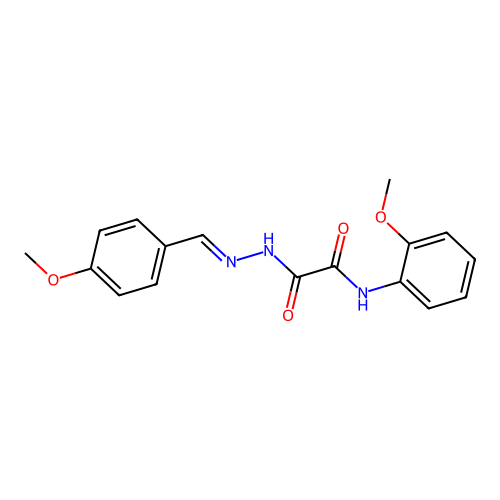 2-(2-(4-Methoxybenzylidene)hydrazino)-N-(2-methoxyphenyl)-2-oxoacetamide structure