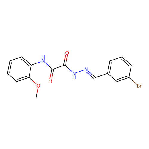 2-(2-(3-Bromobenzylidene)hydrazino)-N-(2-methoxyphenyl)-2-oxoacetamide structure