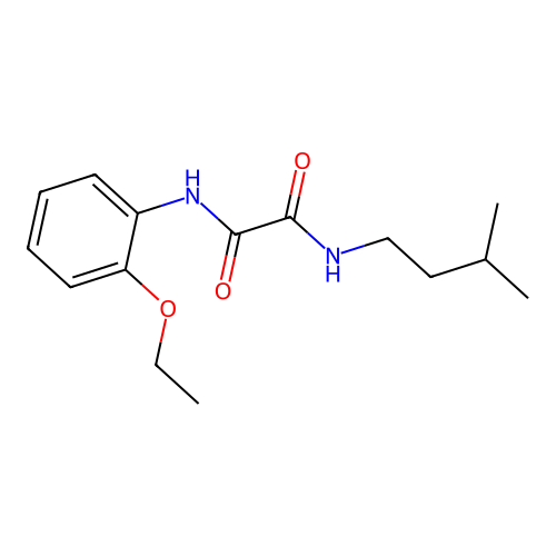 N-(2-ethoxyphenyl)-N'-(3-methylbutyl)ethanediamide structure