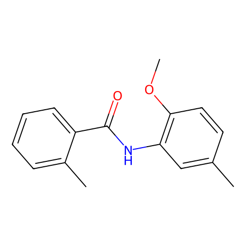 N-(2-methoxy-5-methylphenyl)-2-methylbenzamide structure