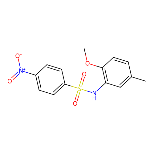 N-(2-methoxy-5-methylphenyl)-4-nitrobenzenesulfonamide structure