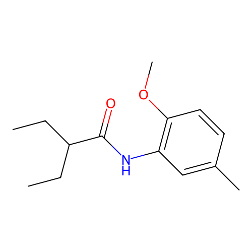 2-ethyl-N-(2-methoxy-5-methylphenyl)butanamide structure