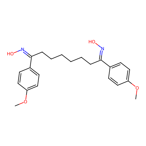 1,8-Bis(4-methoxyphenyl)-1,8-octanedione dioxime structure
