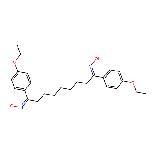 1,9-Bis(4-ethoxyphenyl)-1,9-nonanedione dioxime structure