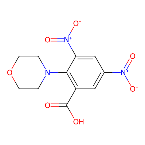 2-Morpholin-4-yl-3,5-dinitrobenzoic acid structure