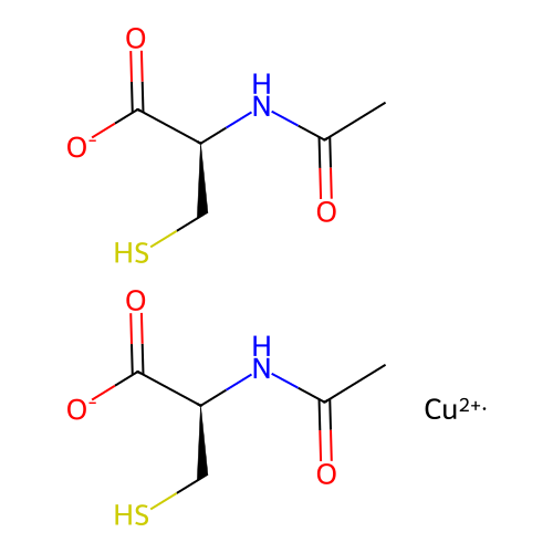 Cupric acetylcysteine structure
