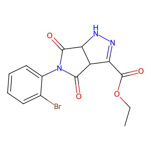ethyl 5-(2-bromophenyl)-4,6-dioxo-1,3a,4,5,6,6a-hexahydropyrrolo[3,4-c]pyrazole-3-carboxylate structure