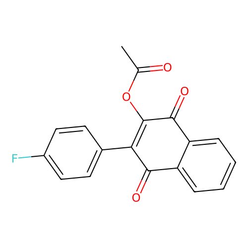 3-(4-Fluorophenyl)-1,4-dioxo-1,4-dihydronaphthalen-2-yl acetate structure
