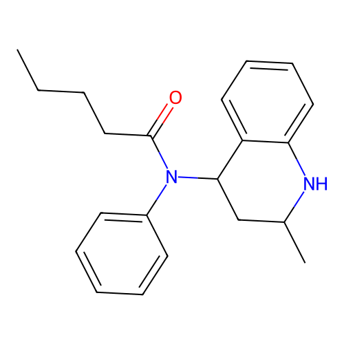 N-(2-methyl-1,2,3,4-tetrahydroquinolin-4-yl)-N-phenylpentanamide structure