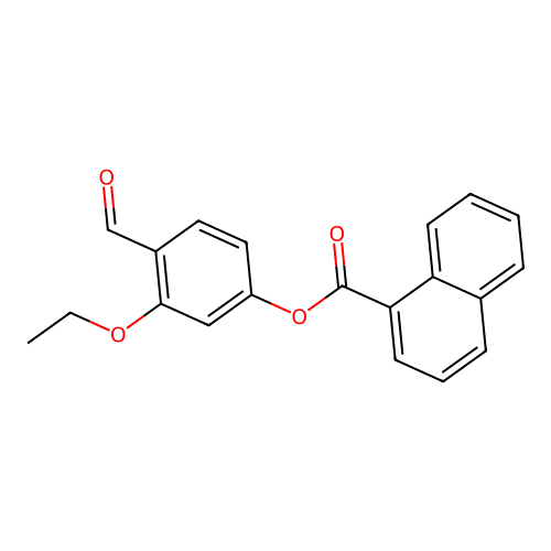 3-Ethoxy-4-formylphenyl 1-naphthoate structure
