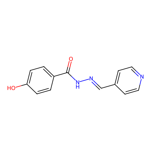 4-hydroxy-N-[(E)-pyridin-4-ylmethylideneamino]benzamide structure