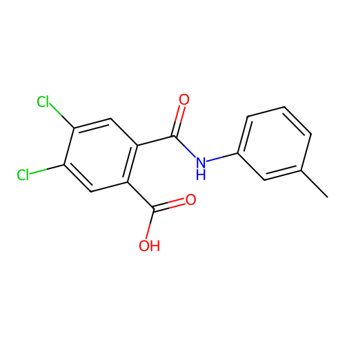 4,5-Dichloro-2-[(3-methylphenyl)carbamoyl]benzoic acid structure