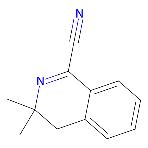 3,3-dimethyl-4H-isoquinoline-1-carbonitrile structure