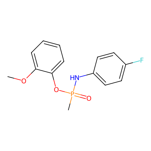 4-fluoro-N-[(2-methoxyphenoxy)-methylphosphoryl]aniline structure