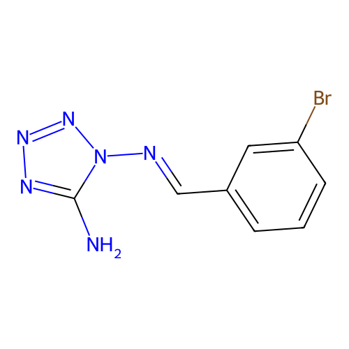 N'-(3-Bromobenzyliden)-tetrazole-1,5-diamine structure