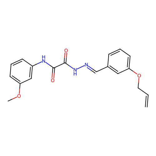 2-(2-(3-(Allyloxy)benzylidene)hydrazino)-N-(3-methoxyphenyl)-2-oxoacetamide structure