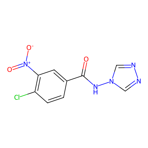 4-chloro-3-nitro-N-(4H-1,2,4-triazol-4-yl)benzamide structure