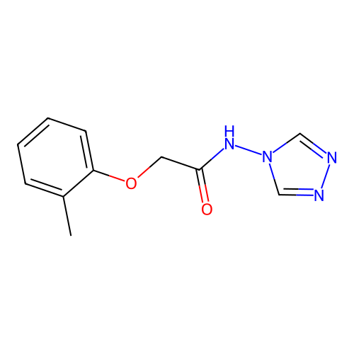 2-(2-methylphenoxy)-N-(4H-1,2,4-triazol-4-yl)acetamide structure