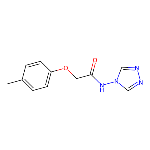 2-(4-methylphenoxy)-N-(4H-1,2,4-triazol-4-yl)acetamide structure