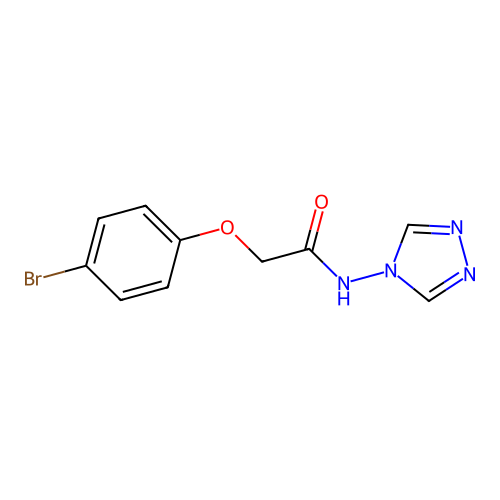 2-(4-bromophenoxy)-N-(4H-1,2,4-triazol-4-yl)acetamide structure