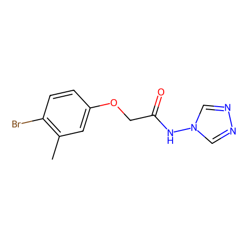 2-(4-bromo-3-methylphenoxy)-N-(4H-1,2,4-triazol-4-yl)acetamide structure