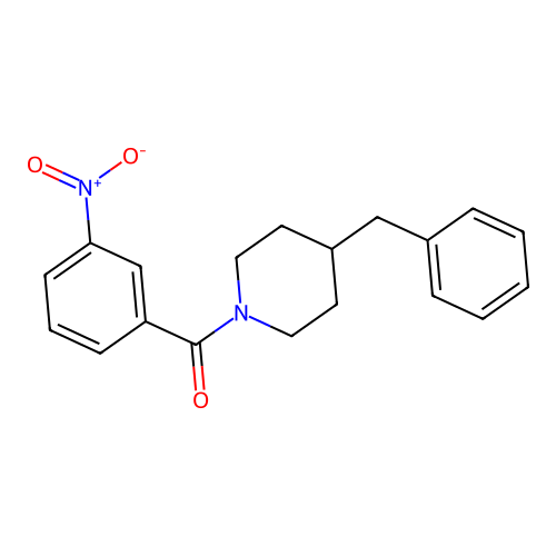 (4-Benzylpiperidin-1-yl)(3-nitrophenyl)methanone structure