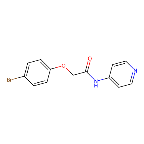2-(4-bromophenoxy)-N-pyridin-4-ylacetamide structure