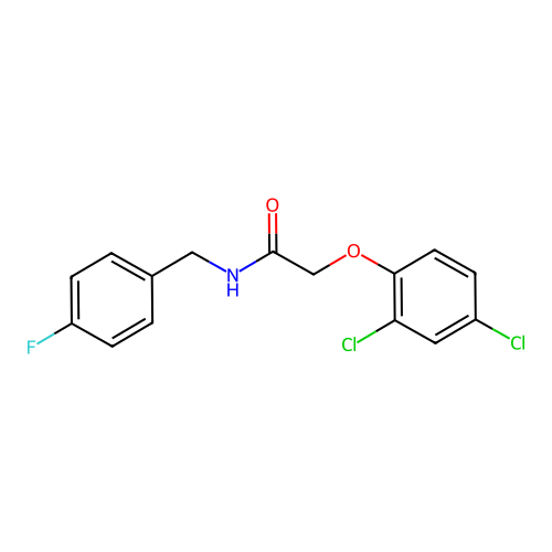2-(2,4-dichlorophenoxy)-N-(4-fluorobenzyl)acetamide structure