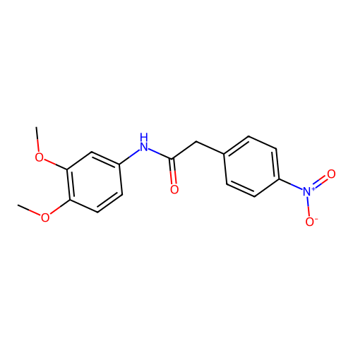 N-(3,4-dimethoxyphenyl)-2-(4-nitrophenyl)acetamide structure
