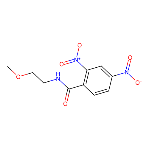 N-(2-methoxyethyl)-2,4-dinitrobenzamide structure