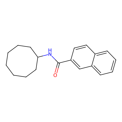 N-cyclooctylnaphthalene-2-carboxamide structure