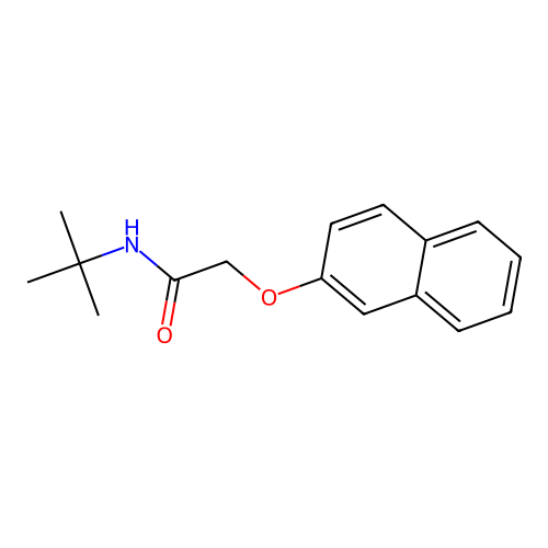 N-tert-butyl-2-(naphthalen-2-yloxy)acetamide structure