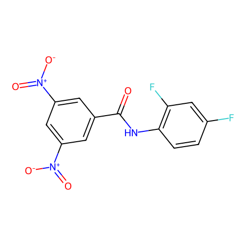 N-(2,4-difluorophenyl)-3,5-dinitrobenzamide structure
