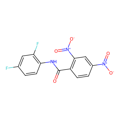 N-(2,4-difluorophenyl)-2,4-dinitrobenzamide structure